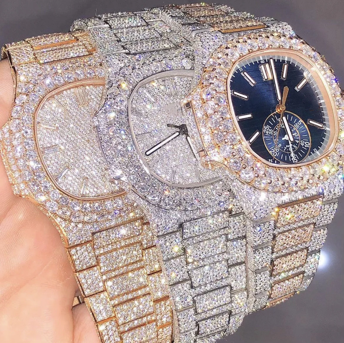 ICED OUT HIP HOP MOISSANITE DIAMOND WATCHES - Image 5