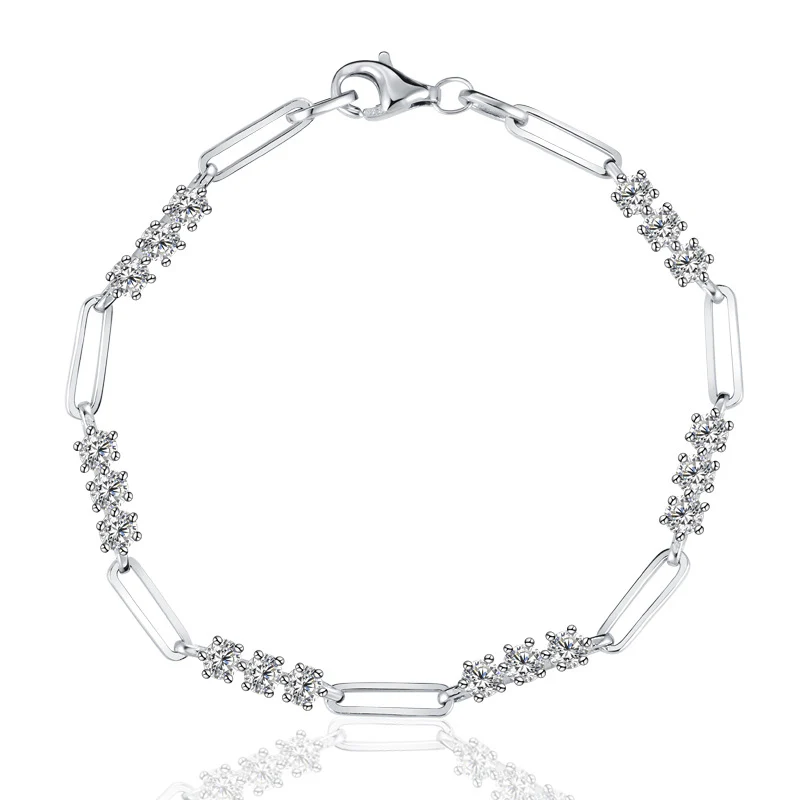 IE0030 3MM MOISSANITE DIAMOND BRACELET IN STERLING SILVER - Image 4