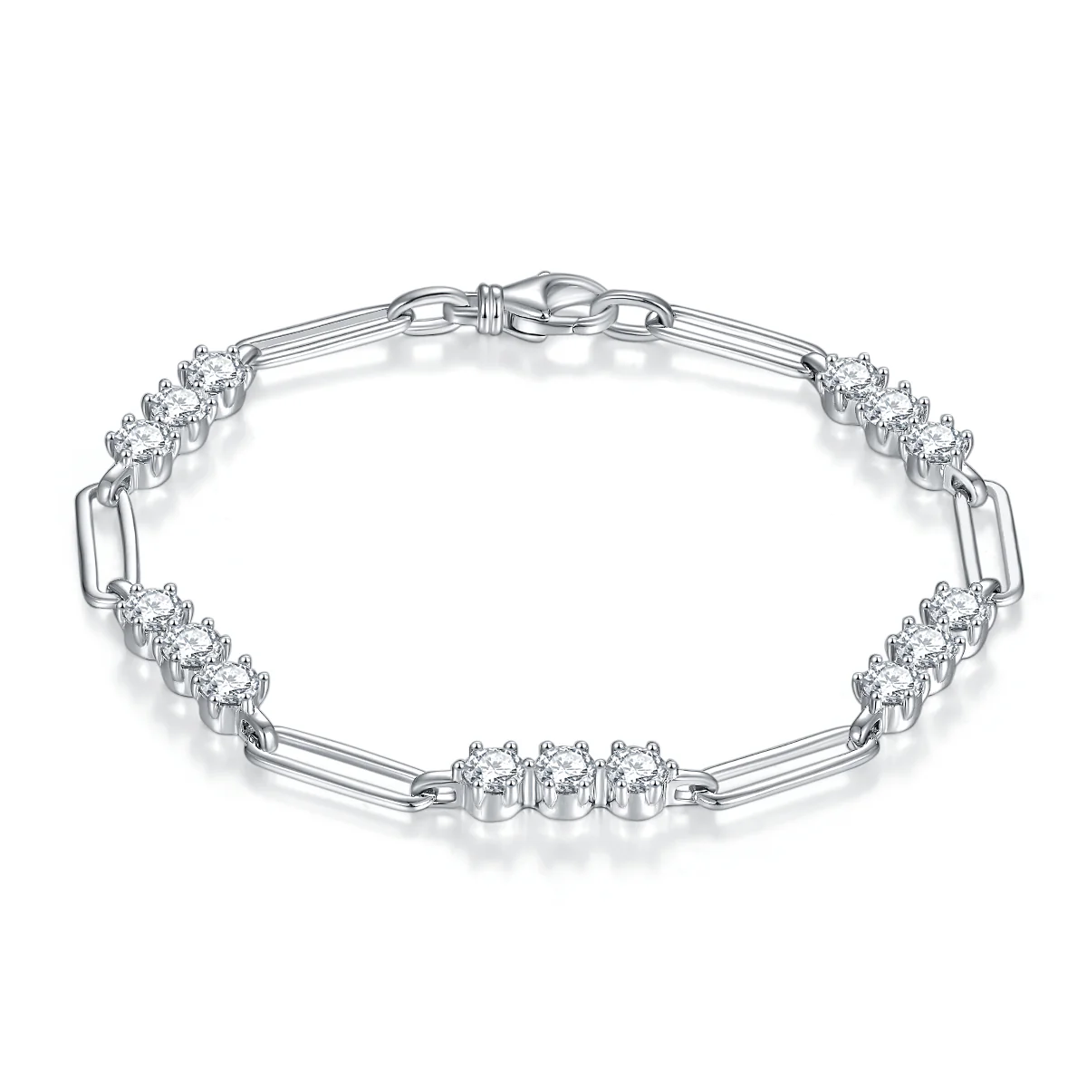 IE0030 3MM MOISSANITE DIAMOND BRACELET IN STERLING SILVER - Image 5
