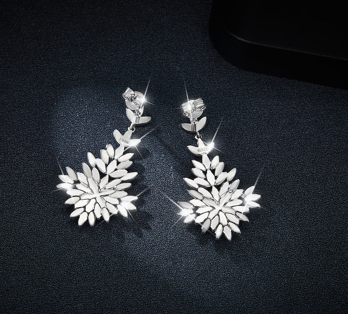 IE0058 MOISSANITE DIAMOND JHUMKA DROP EARRINGS IN STERLING SILVER - Image 4