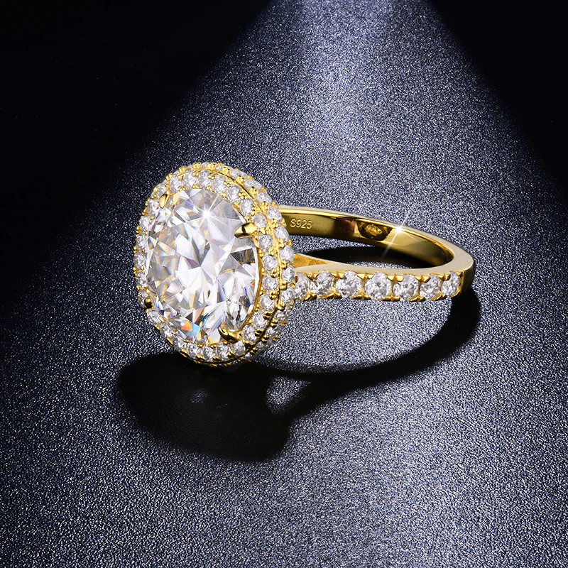 IE0282 5CT ROUND MOISSANITE ENGAGEMENT RING IN STERLING SILVER - Image 3