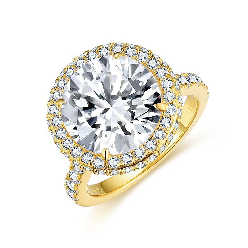 IE0282 5CT ROUND MOISSANITE ENGAGEMENT RING IN STERLING SILVER - Image 4