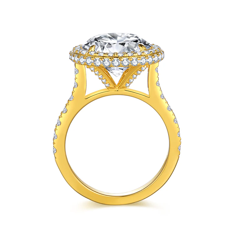 IE0282 5CT ROUND MOISSANITE ENGAGEMENT RING IN STERLING SILVER - Image 5