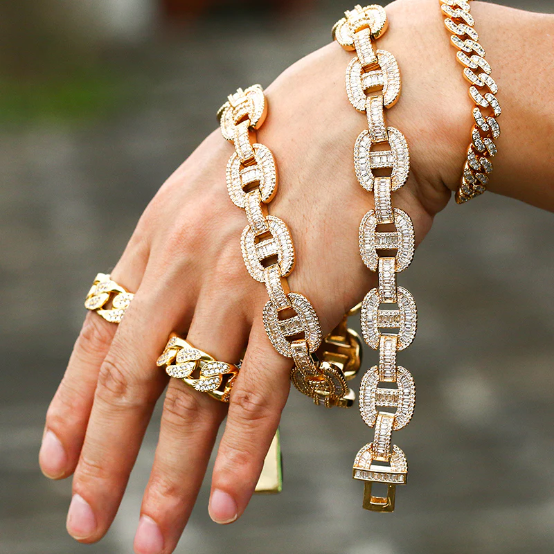 IE0489 MOISSANITE MIAMI CUBAN LINK CHAIN NECKLACE/BRACELET IN STERLING SILVER - Image 2