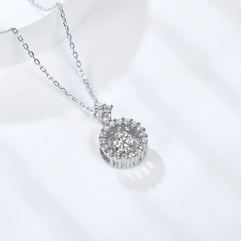 IE5020 0.5CT MINIMALISTS MOISSANITE PENDANT NECKLACE IN STERLING SILVER - Image 5