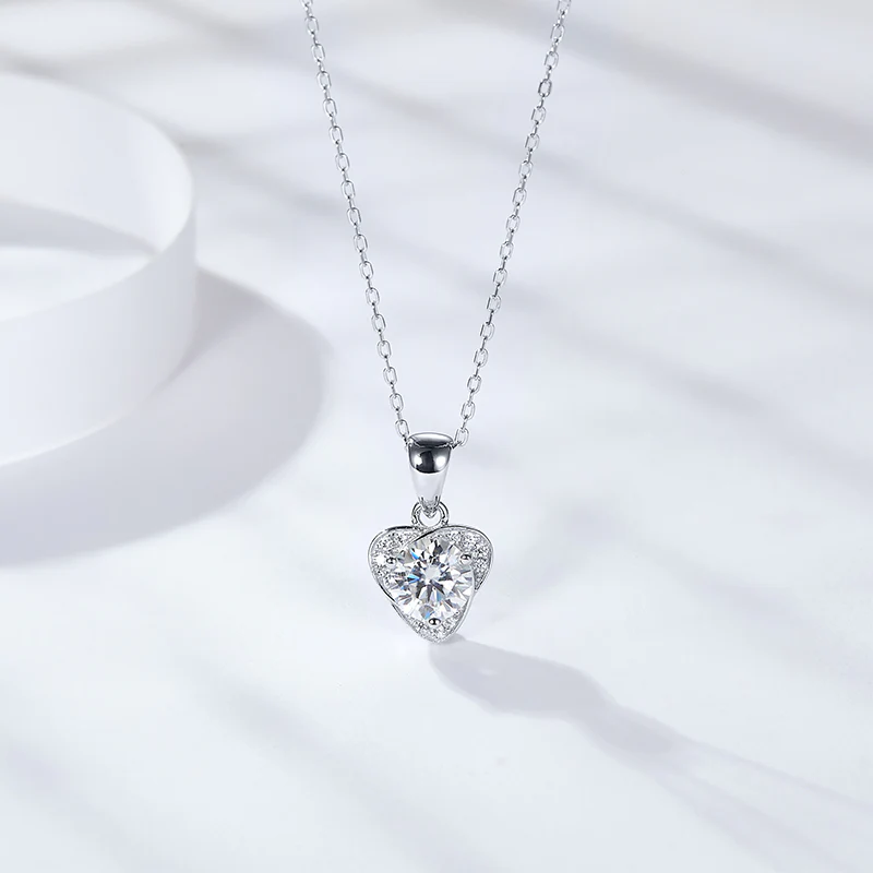 IE5024 1CT ENCASED MOISSANITE STUD PENDANT IN STERLING SILVER - Image 3