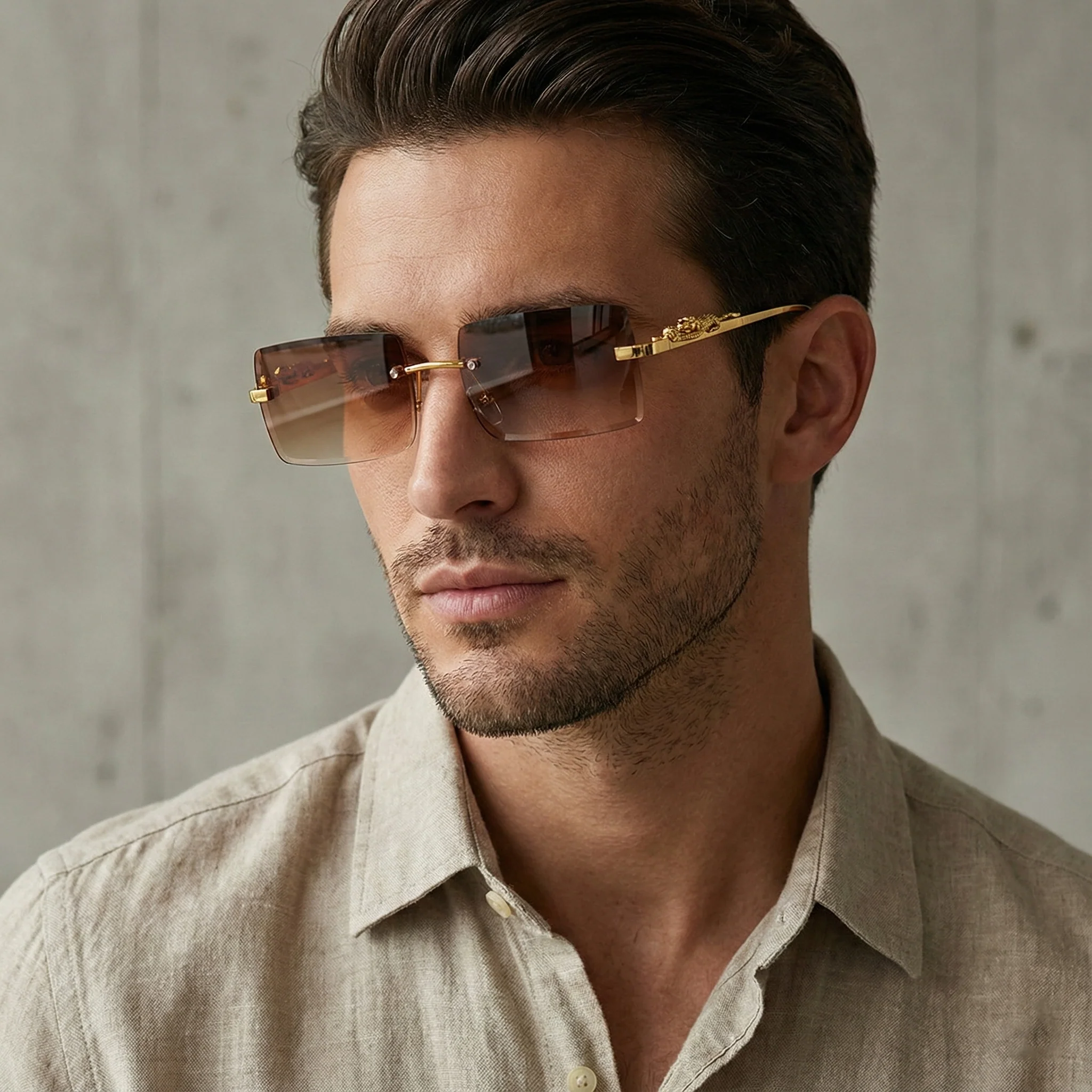 IMPERIAL DRAGON RIMLESS SUNGLASSES - Image 4
