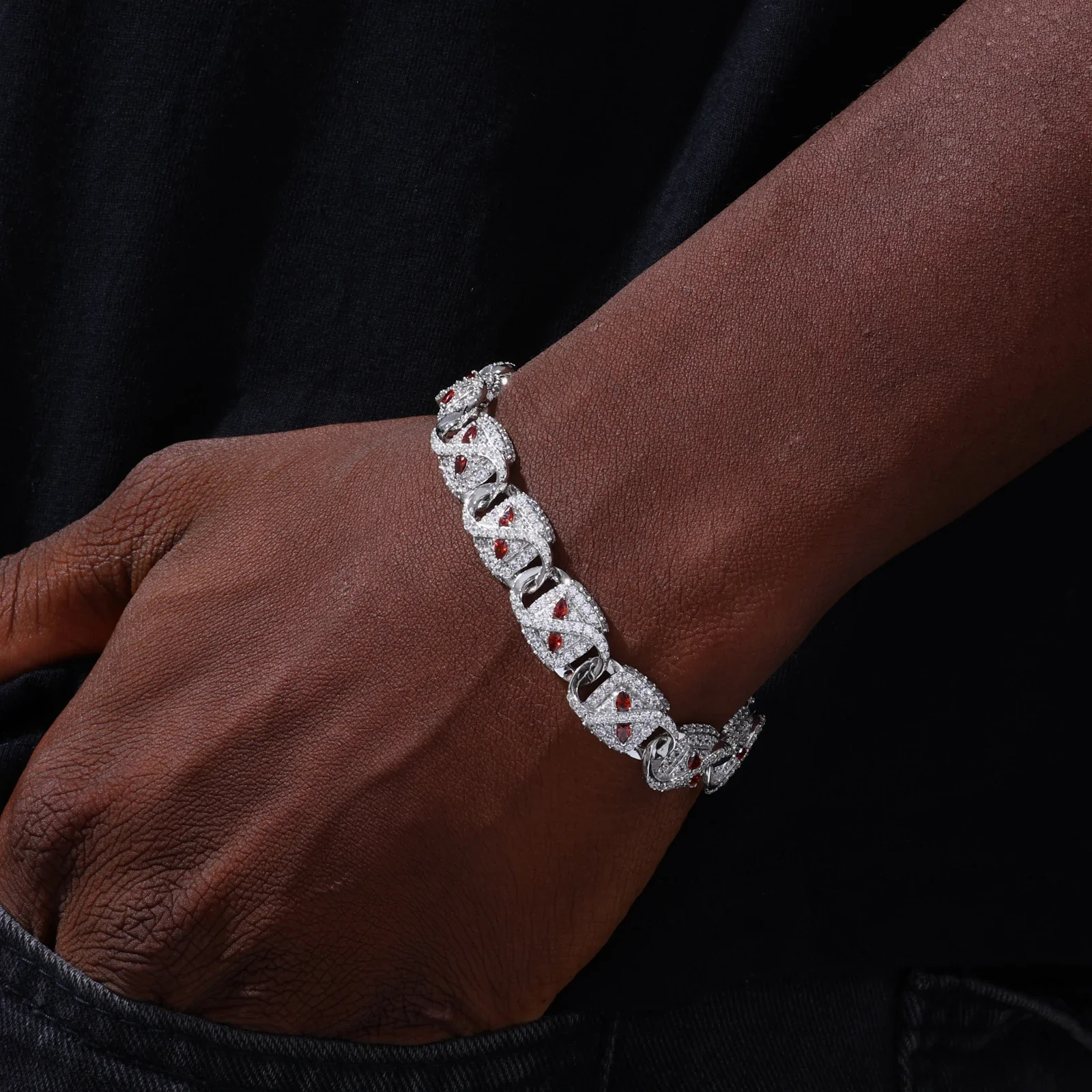 IMPERIAL EMBER MOISSANITE BRACELET IN STERLING SILVER - Image 4