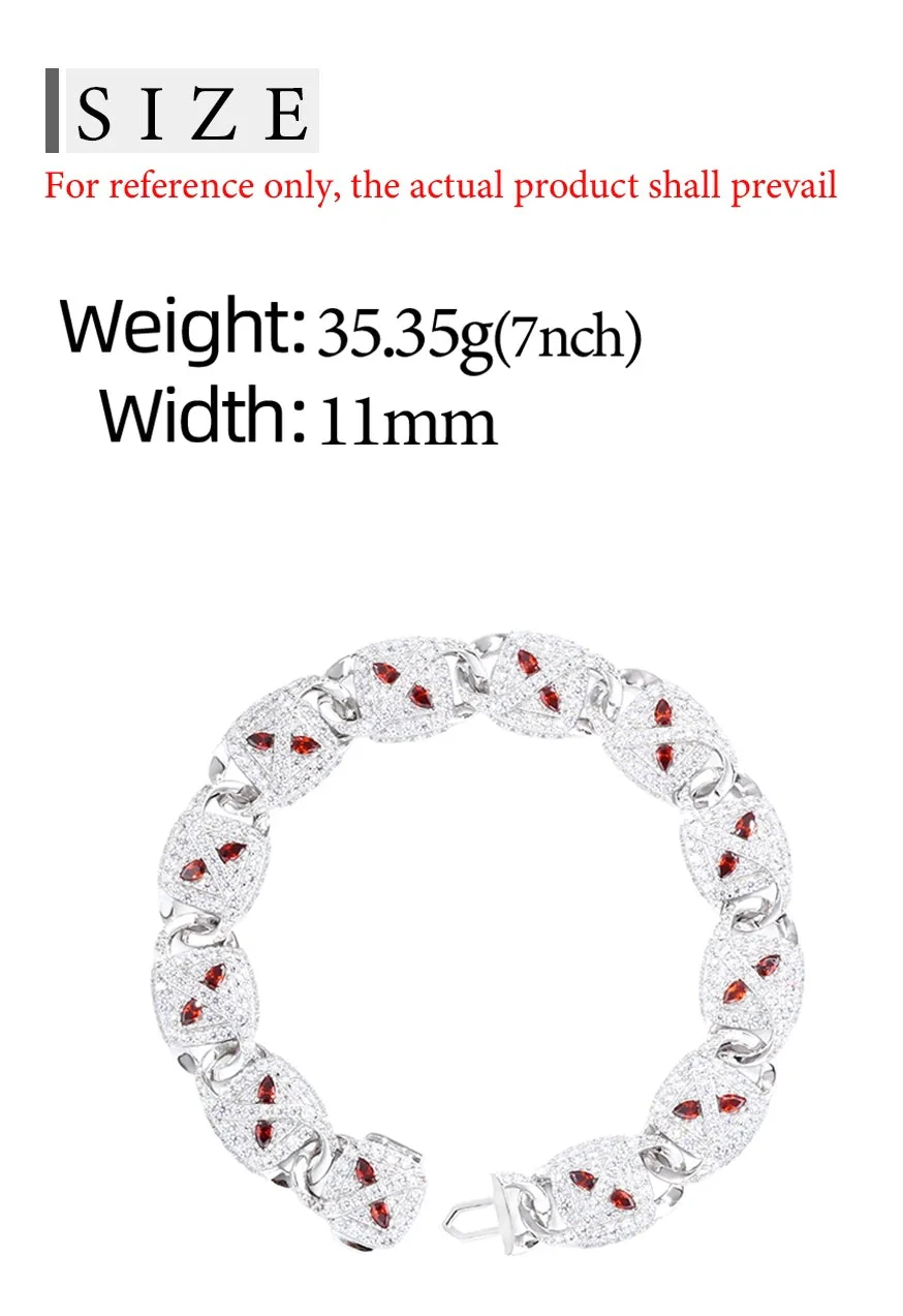 IMPERIAL EMBER MOISSANITE BRACELET IN STERLING SILVER - Image 7