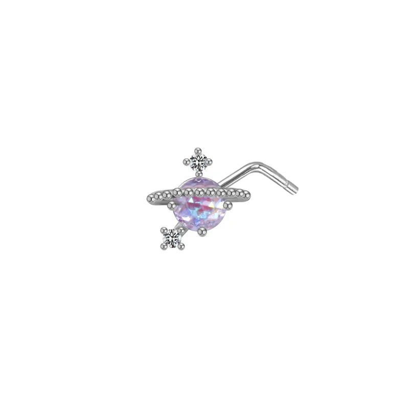 L BEND NOSE PIERCING IN STERLING SILVER - Image 10
