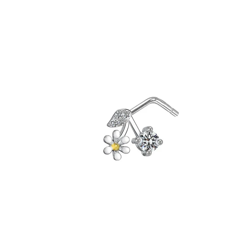 L BEND NOSE PIERCING IN STERLING SILVER - Image 12