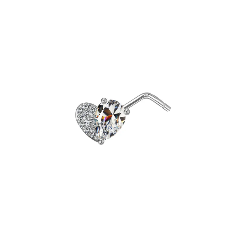 L BEND NOSE PIERCING IN STERLING SILVER - Image 14