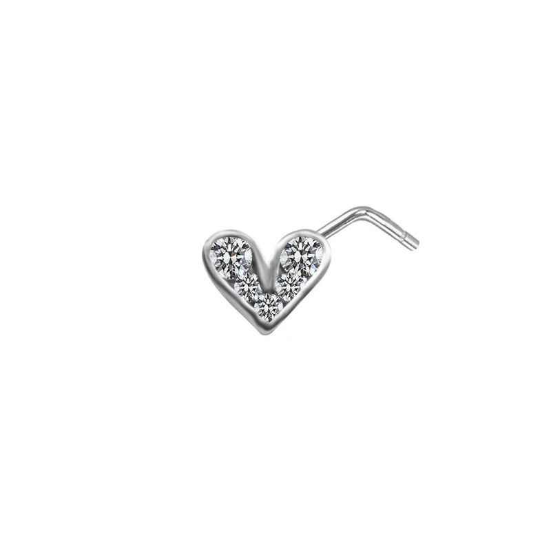 L BEND NOSE PIERCING IN STERLING SILVER - Image 15