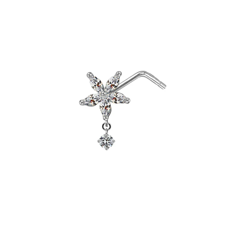 L BEND NOSE PIERCING IN STERLING SILVER - Image 17