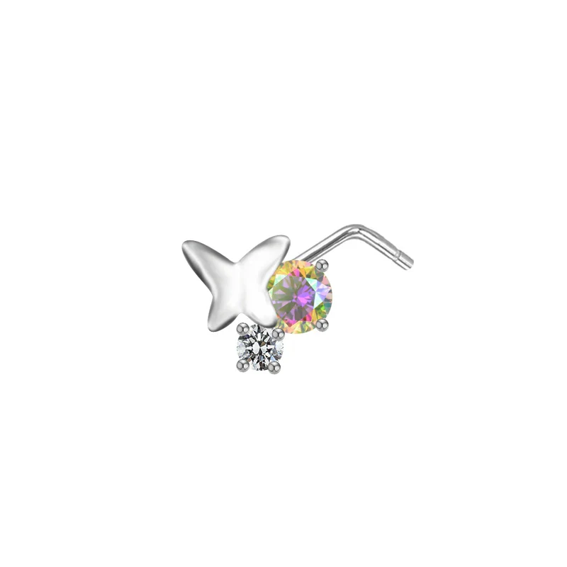 L BEND NOSE PIERCING IN STERLING SILVER - Image 20
