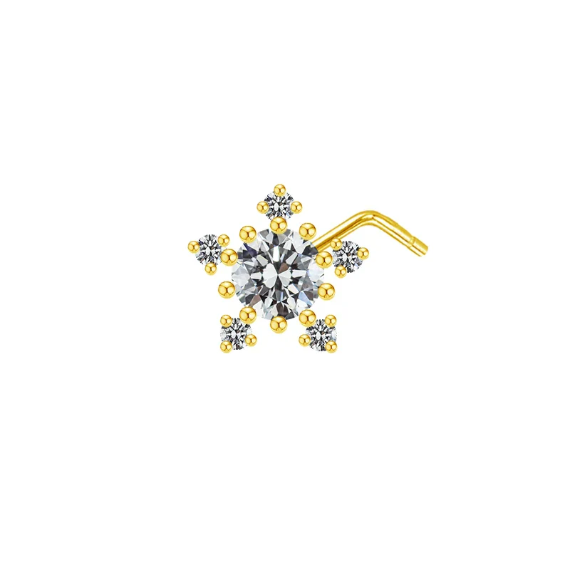 L BEND NOSE PIERCING IN STERLING SILVER - Image 3