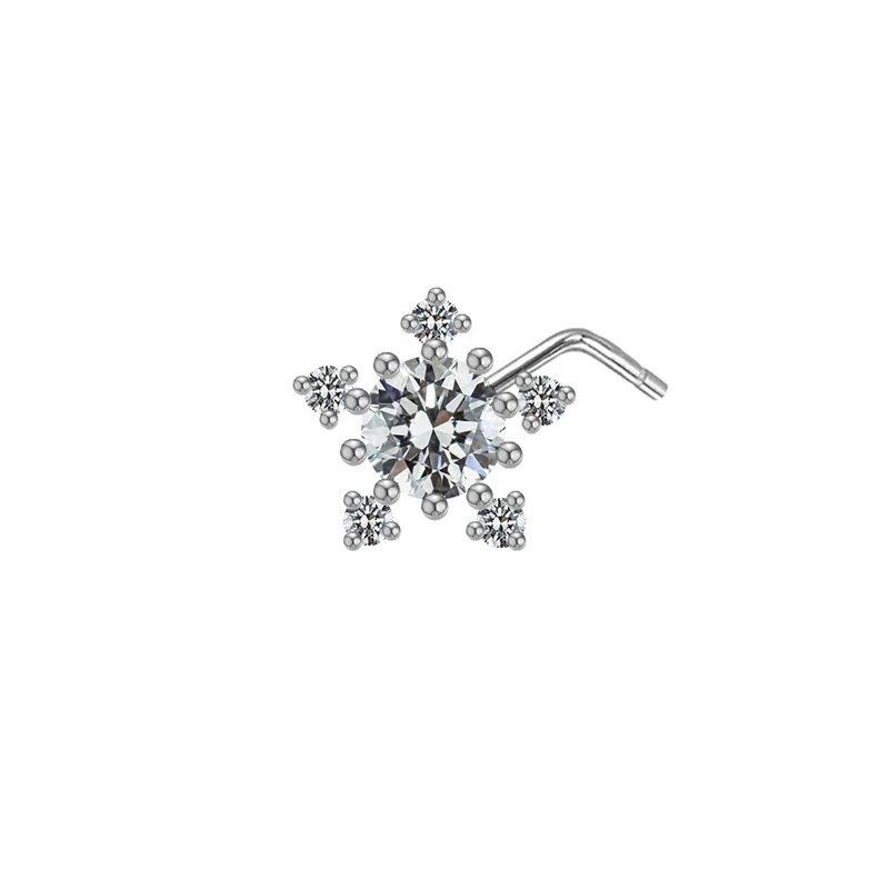L BEND NOSE PIERCING IN STERLING SILVER - Image 4