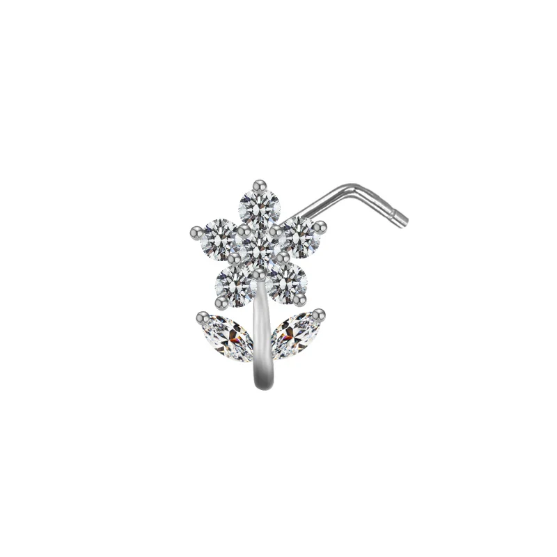 L BEND NOSE PIERCING IN STERLING SILVER - Image 6