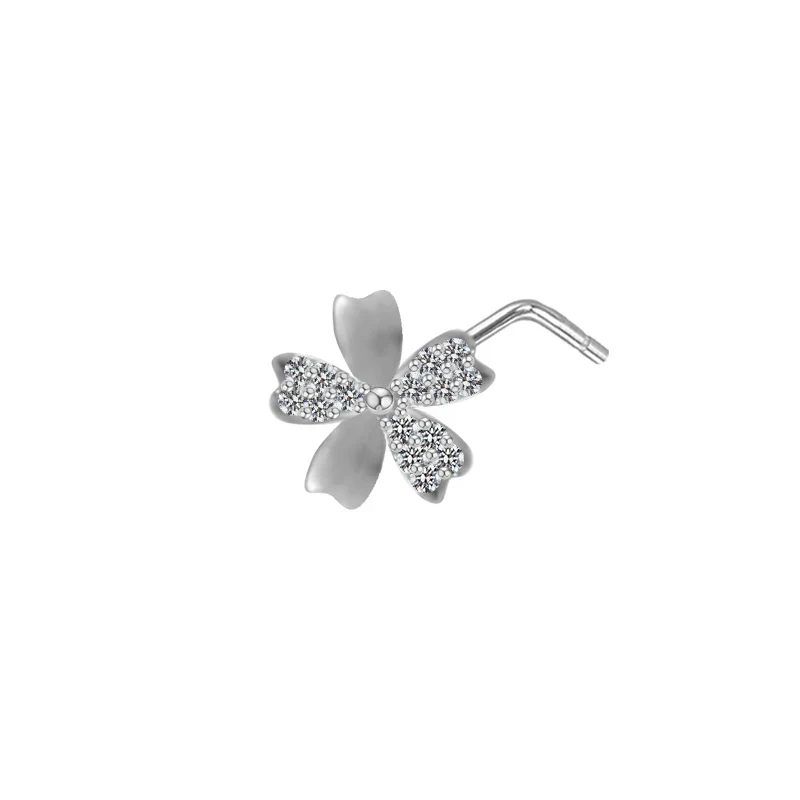 L BEND NOSE PIERCING IN STERLING SILVER - Image 8