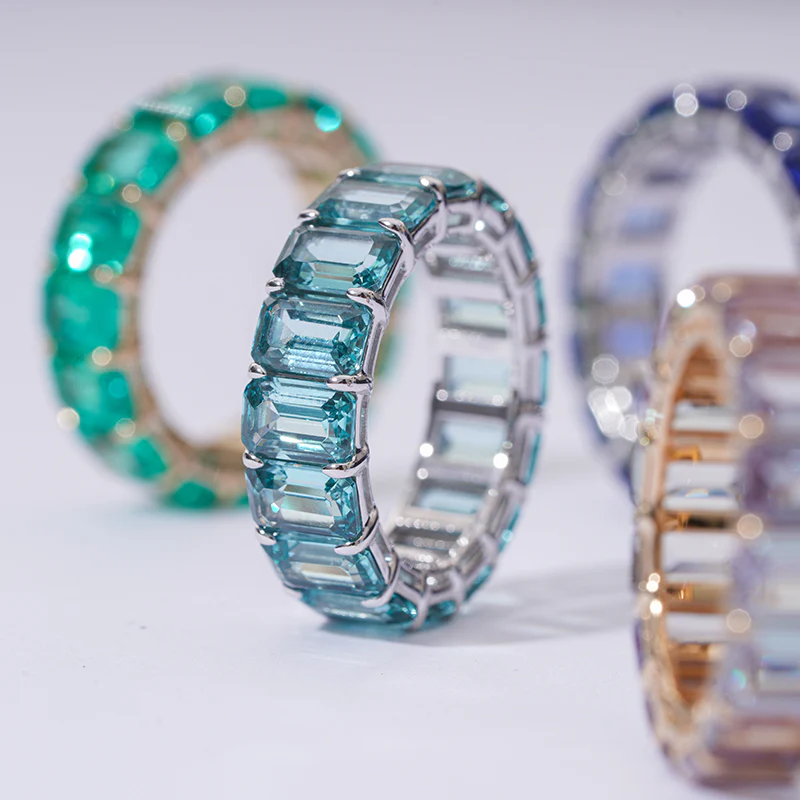LAB GROWN ROYAL BLUE OR ALEXANDRITE OR PARAIBA GEMSTONE RINGS IN 14K GOLD - Image 7
