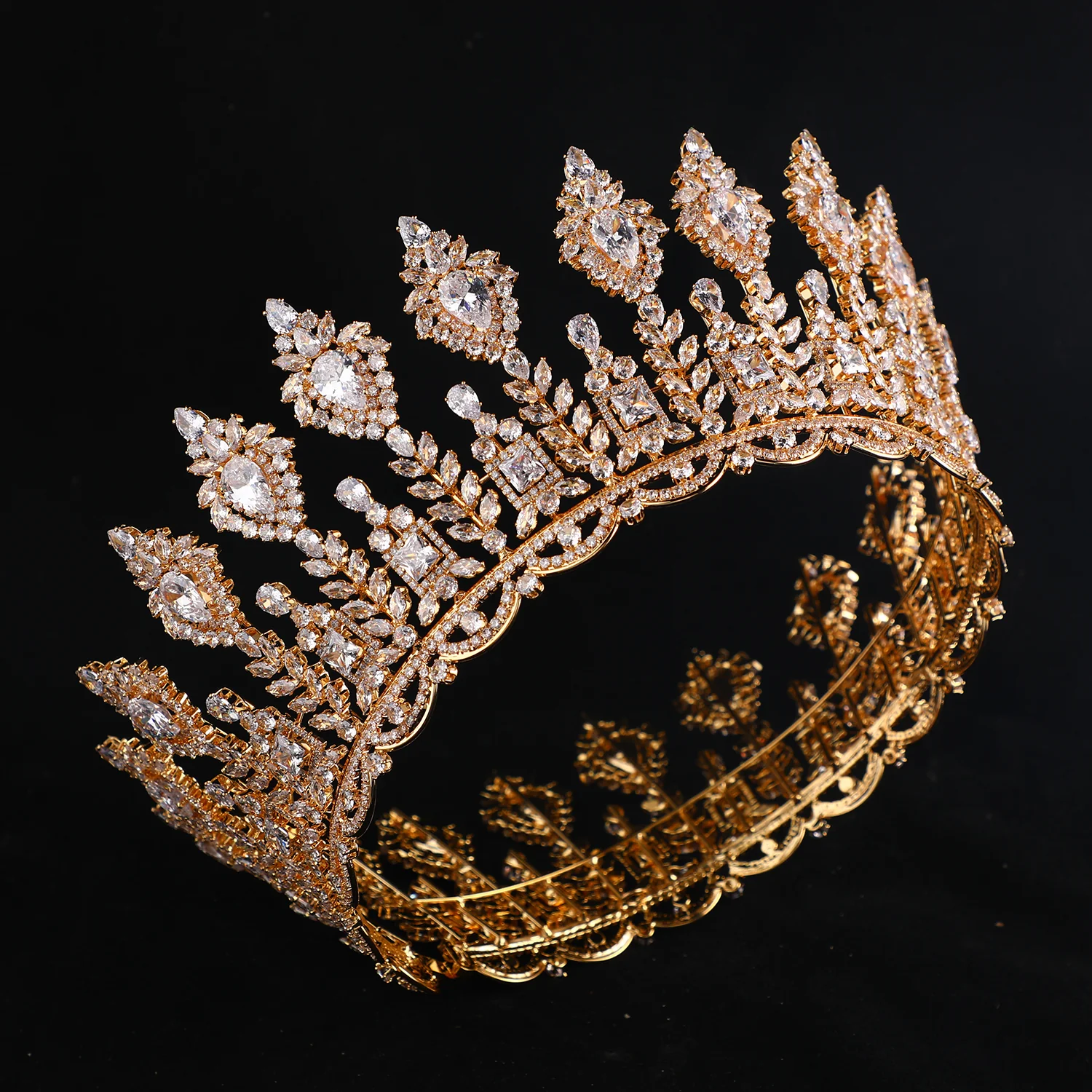 LAUREL FLARE CREST TIARA CROWN - Image 4