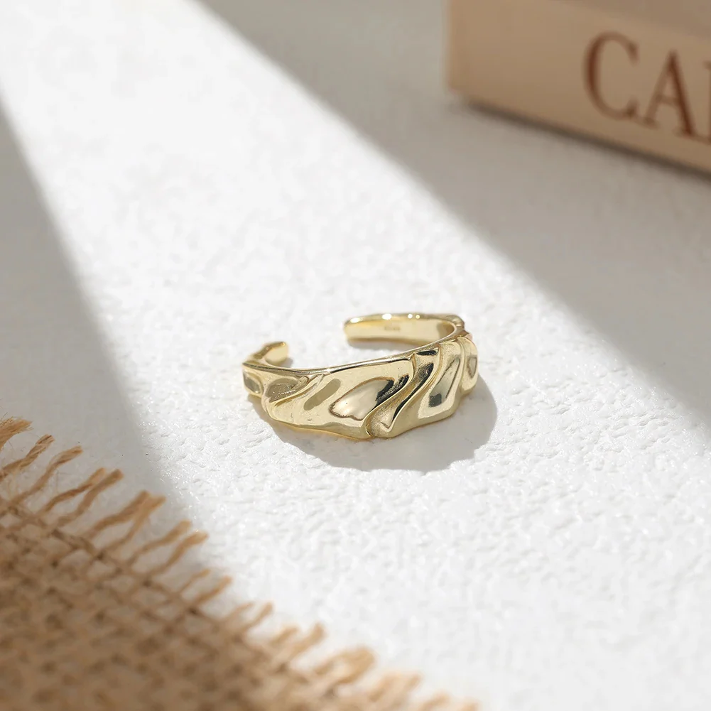 LIQUID WAVE OPEN RING IN STERLING SILVER - Image 3