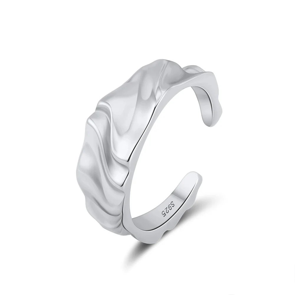 LIQUID WAVE OPEN RING IN STERLING SILVER - Image 5
