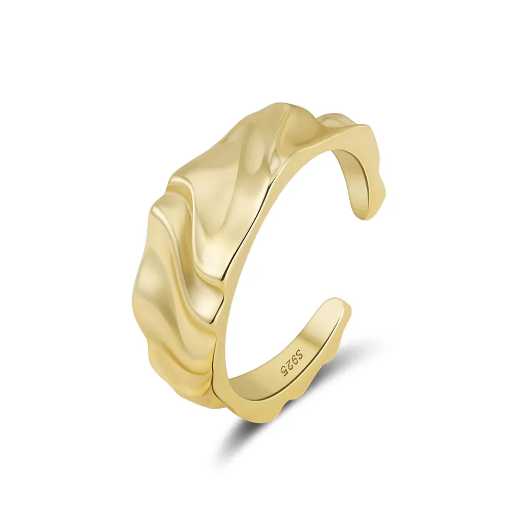 LIQUID WAVE OPEN RING IN STERLING SILVER - Image 6