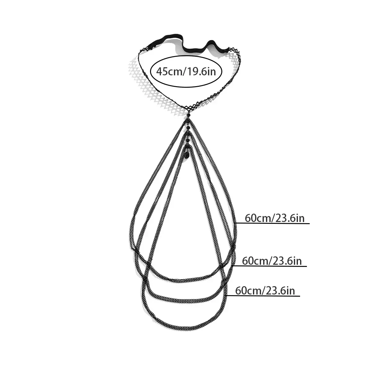 NOIR CASCADE THIGH CHAIN - Image 3