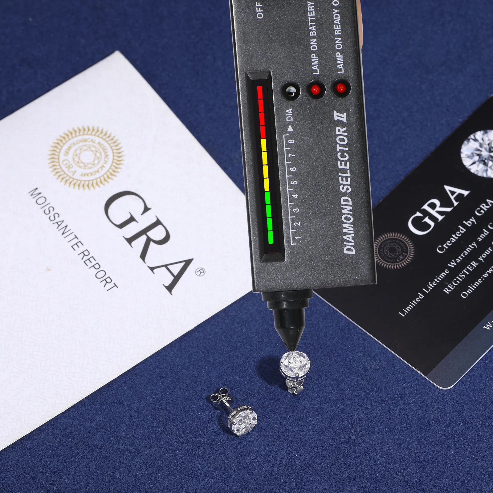 MARQUISE CUT MOISSANITE DIAMOND GEOMETRIC STUD EARRINGS IN STERLING SILVER - Image 5