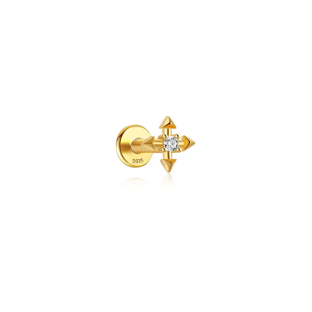 MICRO PRONG PIERCING IN STERLING SILVER - Image 5