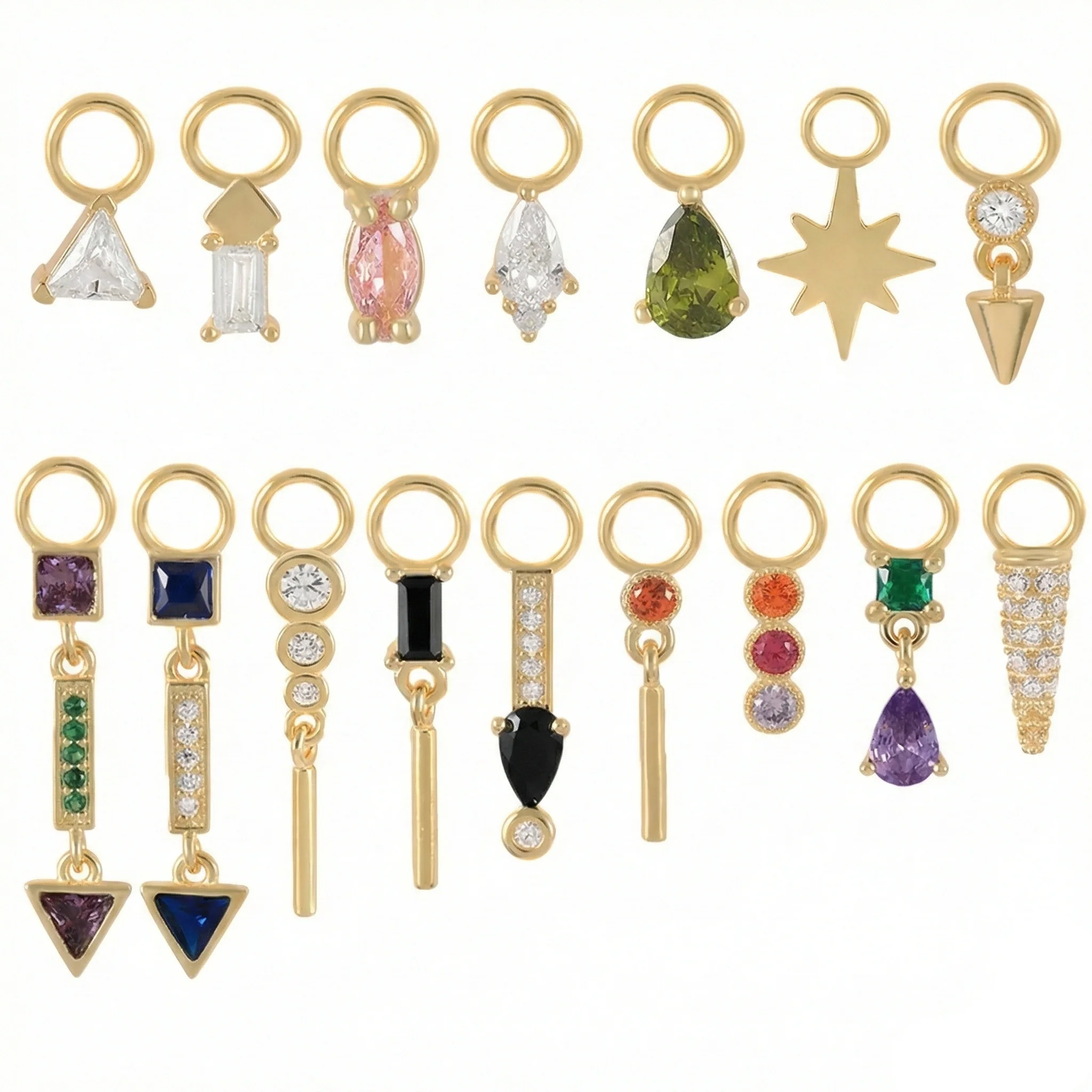 MINI CHARM DROP PIERCINGS ACCESSORY IN STERLING SILVER - Image 17