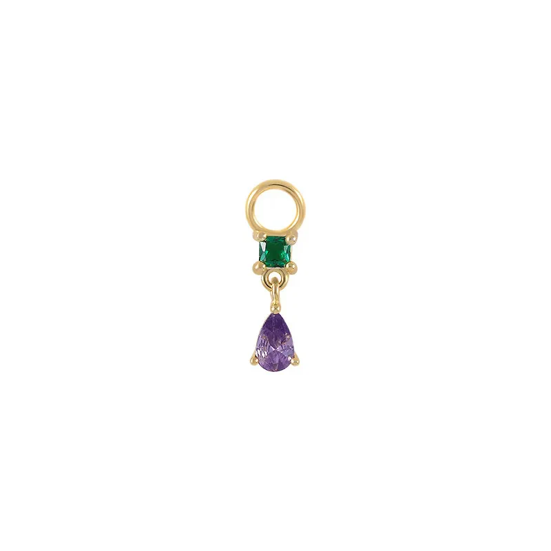 MINI CHARM DROP PIERCINGS ACCESSORY IN STERLING SILVER - Image 3
