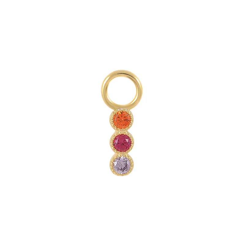 MINI CHARM DROP PIERCINGS ACCESSORY IN STERLING SILVER - Image 4