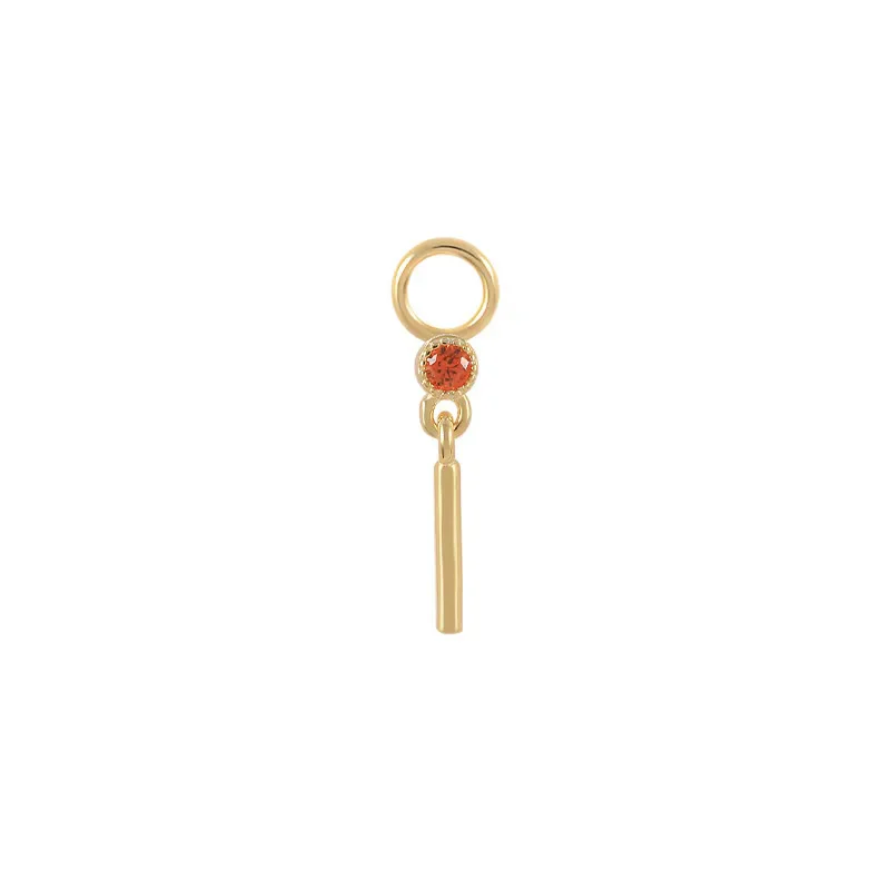 MINI CHARM DROP PIERCINGS ACCESSORY IN STERLING SILVER - Image 5