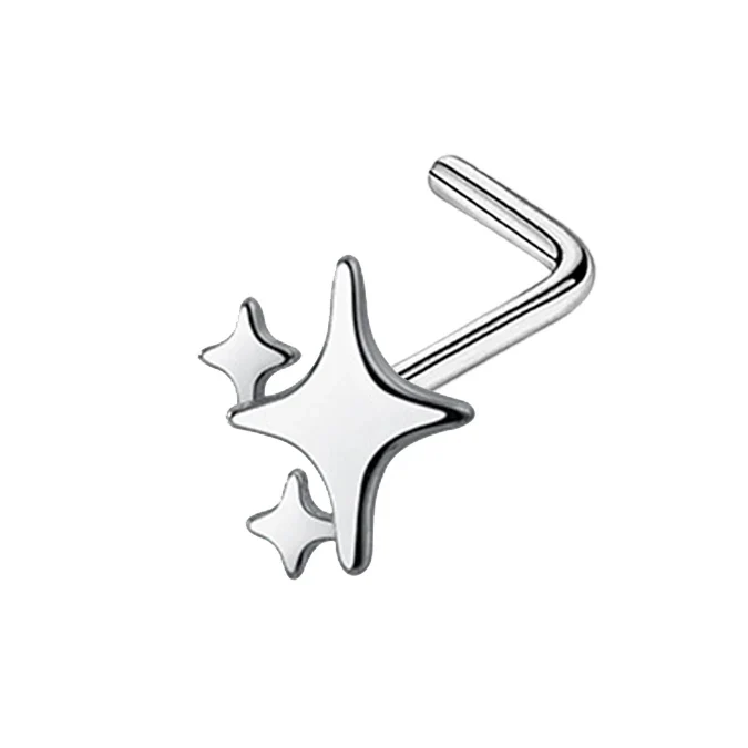 MINI CHARM NOSE PIERCINGS IN STERLING SILVER - Image 3