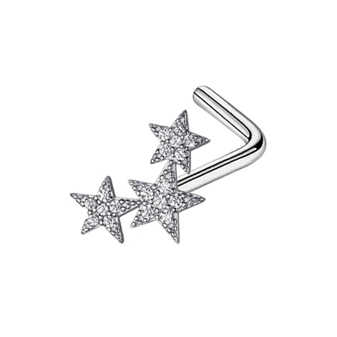 MINI CHARM NOSE PIERCINGS IN STERLING SILVER - Image 7