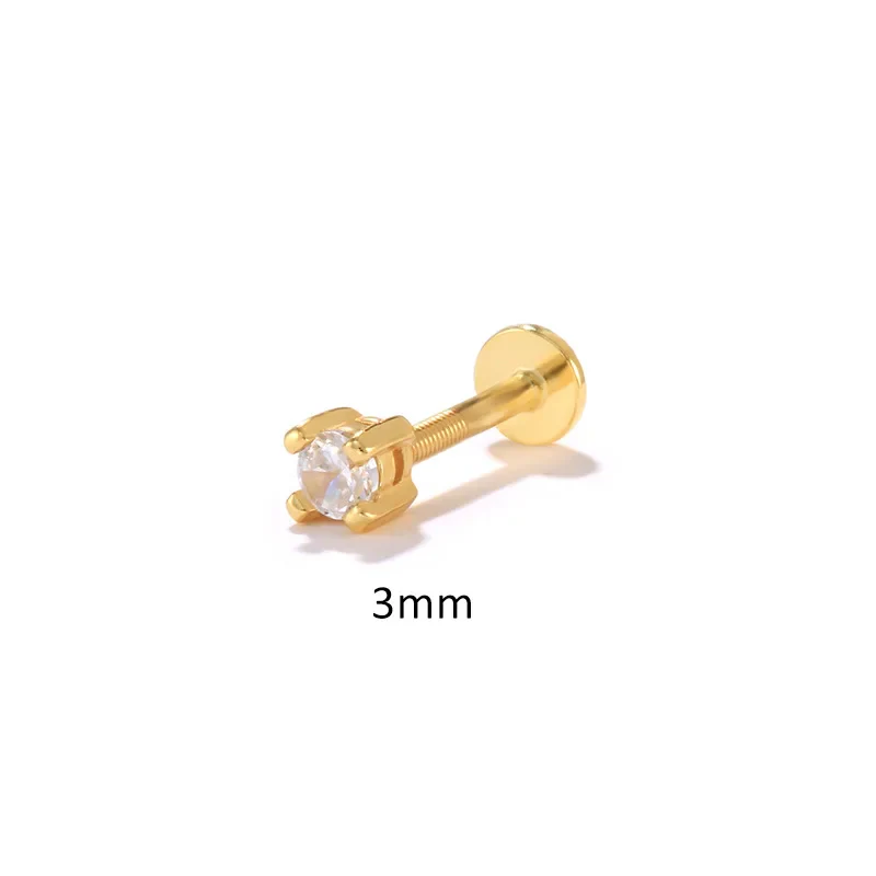 MINI CROWN PRONG PIERCING IN STERLING SILVER - Image 10