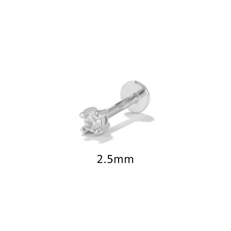 MINI CROWN PRONG PIERCING IN STERLING SILVER - Image 3