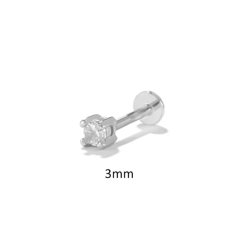 MINI CROWN PRONG PIERCING IN STERLING SILVER - Image 5