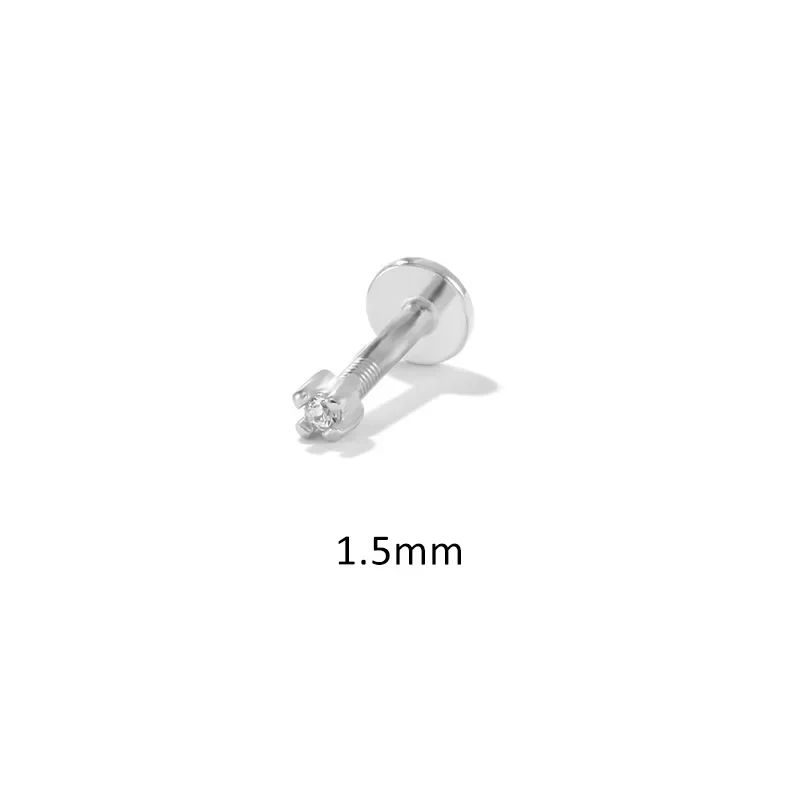 MINI CROWN PRONG PIERCING IN STERLING SILVER - Image 6