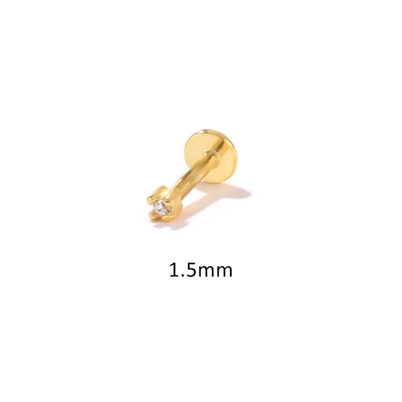 MINI CROWN PRONG PIERCING IN STERLING SILVER - Image 7