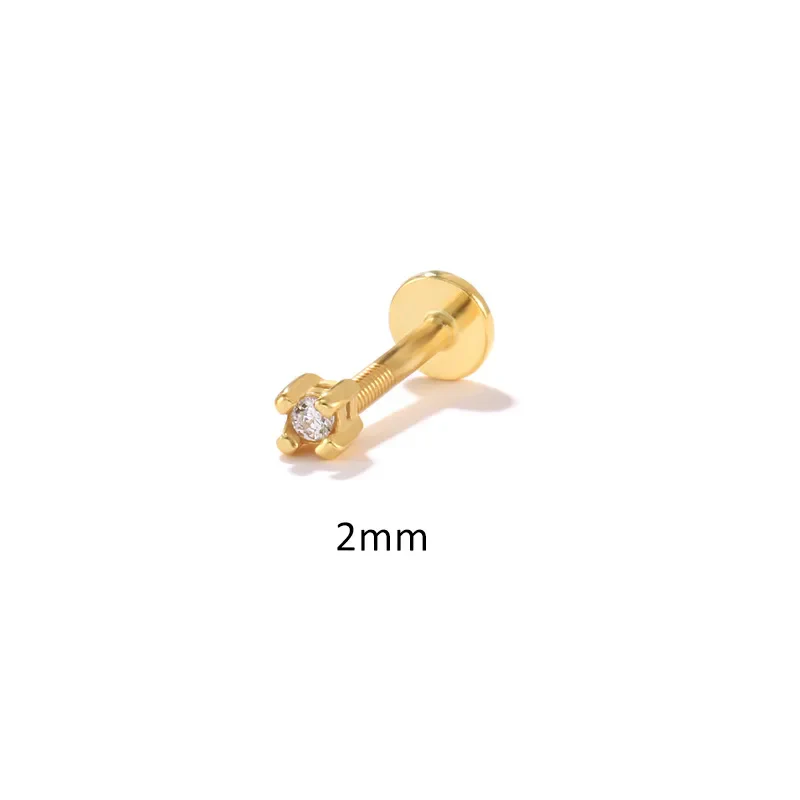 MINI CROWN PRONG PIERCING IN STERLING SILVER - Image 8