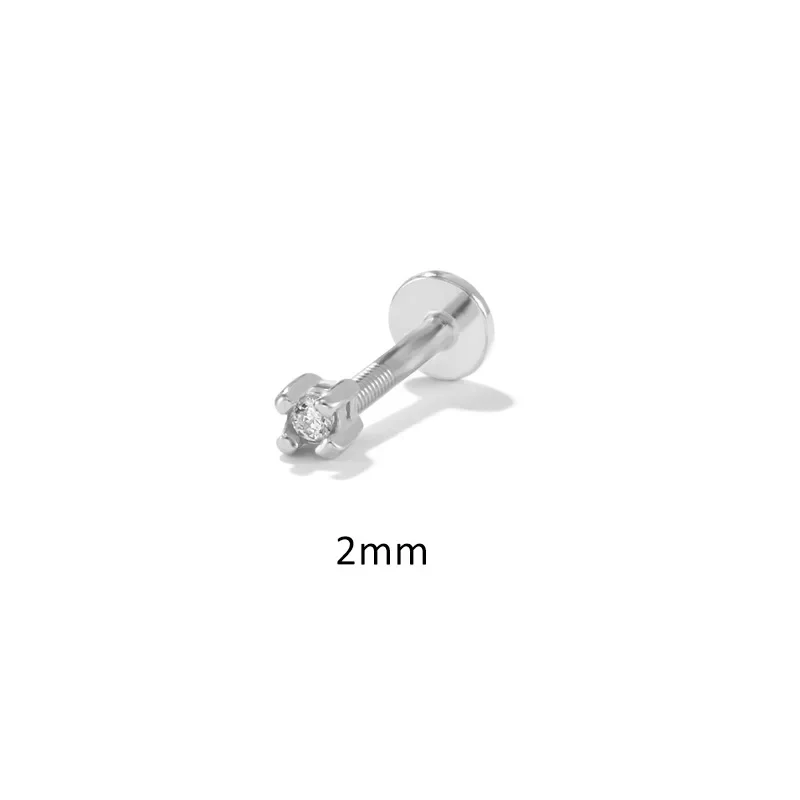 MINI CROWN PRONG PIERCING IN STERLING SILVER - Image 9