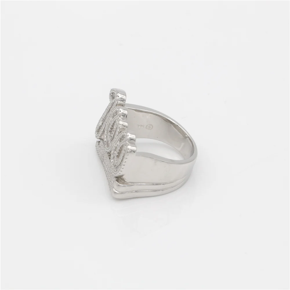 MOISSANITE 100 POINTS RING IN STERLING SILVER - Image 3