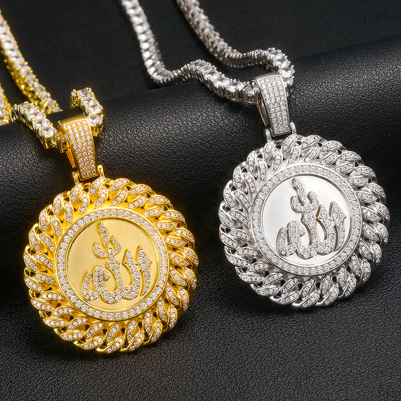 MOISSANITE ALLAH TAG PENDANT IN STERLING SILVER - Image 4