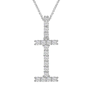 MOISSANITE ALPHABET INITIAL NAME LETTER PENDANT IN STERLING SILVER - Image 14