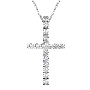 MOISSANITE ALPHABET INITIAL NAME LETTER PENDANT IN STERLING SILVER - Image 25