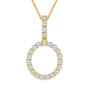 MOISSANITE ALPHABET INITIAL NAME LETTER PENDANT IN STERLING SILVER - Image 46