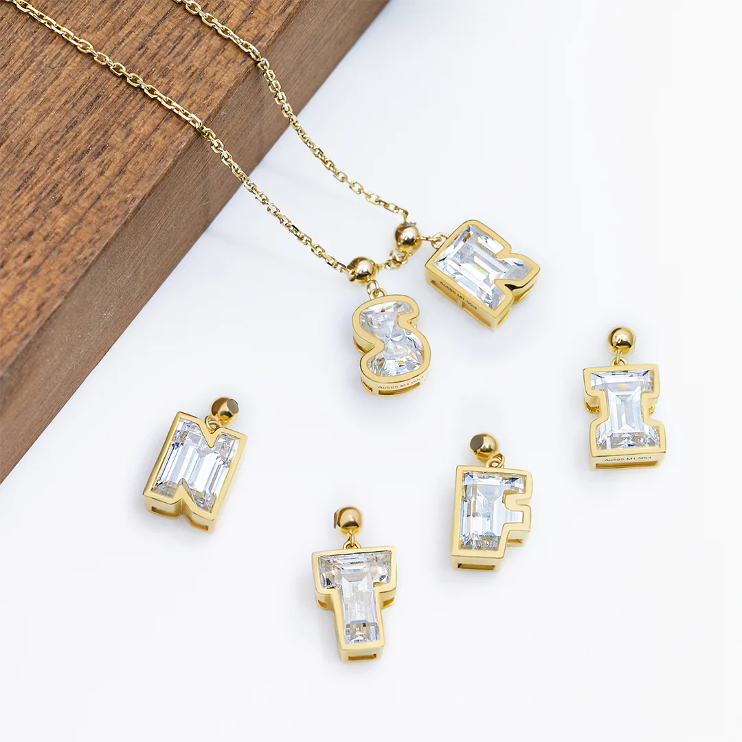 MOISSANITE CUSTOM ALPHABET CUT LETTER PENDANT - Image 4